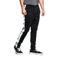 thumbnail image 5 of G-Style USA Men's Hip Hop Slim Fit Track Pants - Athletic Jogger Side Striped - Black/White - Small, 5 of 5