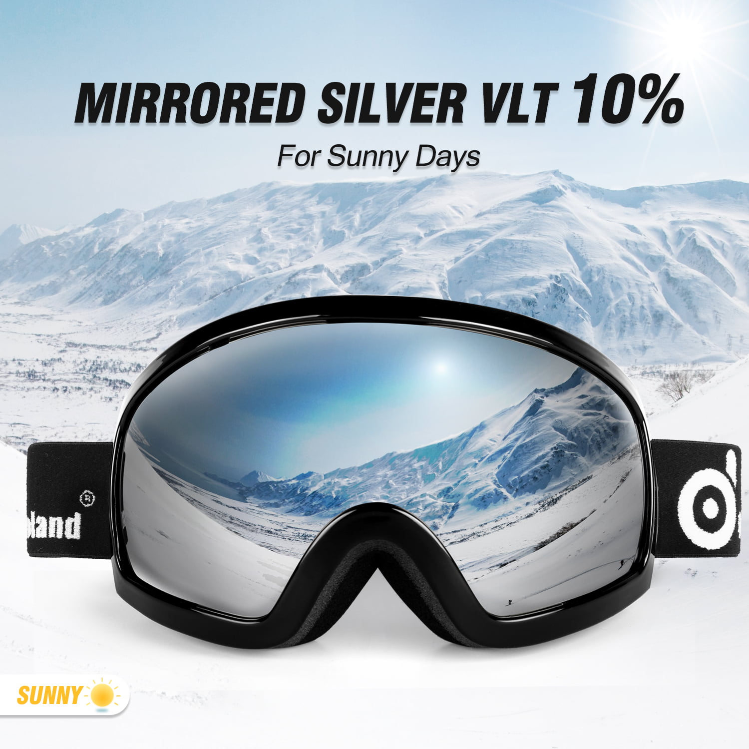 Kids Ski Goggles with 100% UV Protection Anti-Fog Detachable Wide Angle Double Panoramic Lens ZIONOR Kids Snowboard Goggles for Youth Junior Girls Boys 