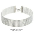 thumbnail image 4 of 3Pcs Rhinestones Necklace Clavicle Chain Choker Women Crystal Costume Accessory, 4 of 7