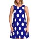 thumbnail image 1 of Fotbe Navy And White Polka Dot Vestido de Verano sin Mangas para Mujer – Vestido Midi Línea A, Estilo Camiseta Floral, Vestido Playero Casual y Fluido, 1 of 7