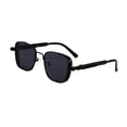 thumbnail image 2 of Gafas de sol cuadradas de diseño retro para actividades al aire libre, regalos de cumpleaños Negro, 2 of 8