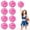 Pink+Pink, variant on Cheerleading Pom Poms 8 Pcs, Handheld Squad Pompoms for Sports Team Cheer Spirit Games Dance Party Adults, Vibrant Cheer Poms