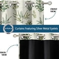thumbnail image 3 of Vargottam Green Leaf Design Blackout Curtains - Set of 2 Panels, 42 x 96 Inches Each - Light Blocking & Thermal Insulated Drapes with Grommet Top for Bedroom & Living Room - Green, 3 of 9