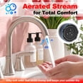 thumbnail image 3 of SUNRINX 3-Hole Widespread Bathroom Faucet, 8 Inch Brushed Nickel Sink Mixer Tap with Pop-Up Drain, 3 of 10