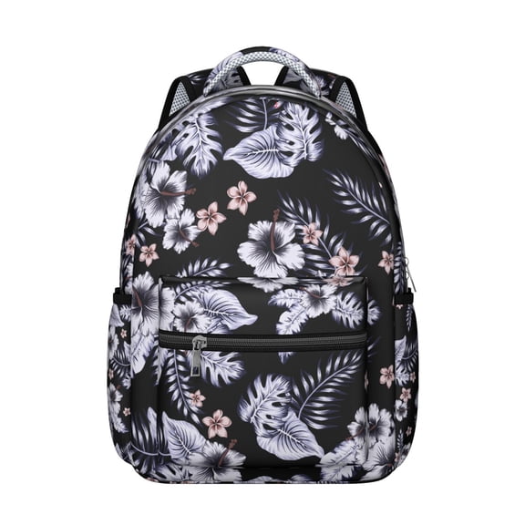 "Floral Escape Backpack with Sunflower Details - Waterproof School Backpack for Women, Includes Dedicated Laptop Compartment & Side Water Bottle Pocket"