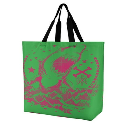Shark T-shirt Women s Casual Shoulder Bag Shopping Bag Lady Handbag Eco Reusable Large Tote Shopper Storage Bags