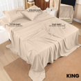 thumbnail image 2 of Juego de sábanas Utopia Bedding King de microfibra cepillada, color beige, 2 of 7