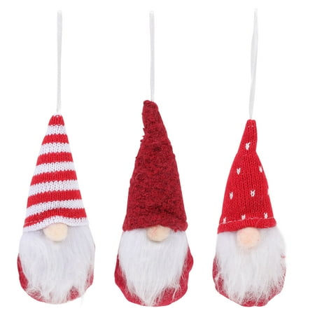 

HOMEMAXS 3pcs Christmas Decors Home Ornaments Rudolph Knitted Hat Party Pendants