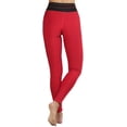 thumbnail image 2 of ToBeInStyle Women's Two Toned Active Yoga Pants - Red - One Size, 2 of 4