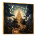 thumbnail image 2 of Designart "Ascending Minaret In Moonlight I" Islam Floater Framed Canvas Wall Art, 2 of 5