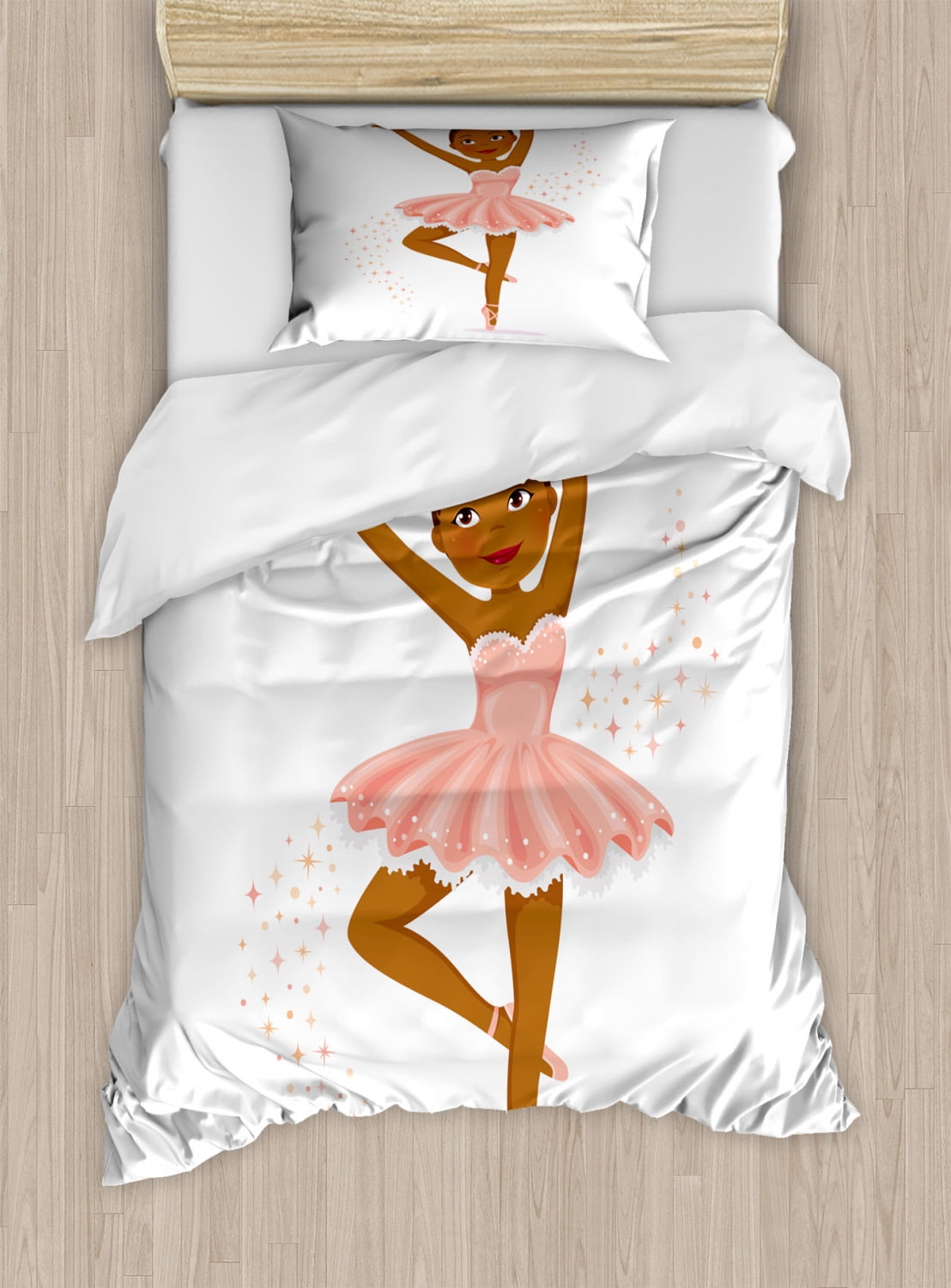 Girls Duvet Cover Set, Ballerina Dancing Daughter Classic Performance