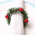 thumbnail image 4 of SSZMDLB under $5 Christmas Napkin Rings Set of 12 Festive Napkin Holders with Berry and Pine Design for Holiday Table Setting Dinner Party and Buffet Decor, 4 of 8