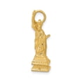 thumbnail image 2 of 14k Yellow Gold Statue of Liberty Pendant for Women or Unisex, Patriotic Jewelry Symbolizing Freedom and American Pride, New York Monument Necklace Charm, 2 of 7