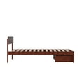 thumbnail image 6 of AFI Boston 14" Twin-XL Wood Platform Bed Frame with Foot Drawer Storage, Walnut, 6 of 7