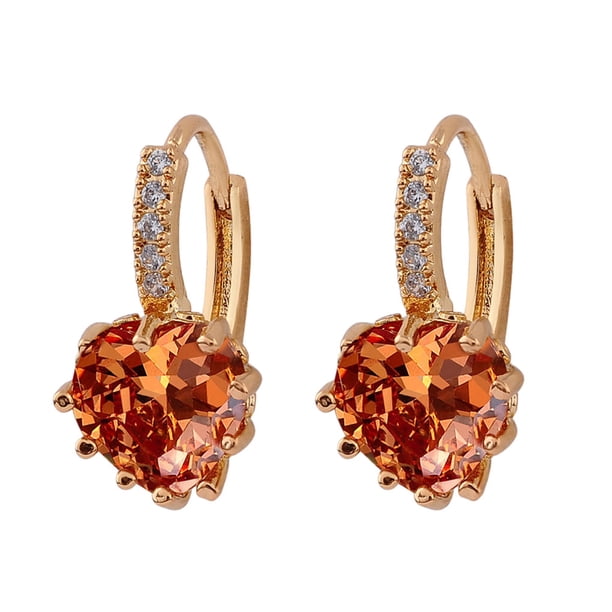 Qarigey Pendientes de aro elegantes para mujer, adornos de diamantes de imitación brillantes, pendientes de lujo Ropa, zapatos y accesorios Miscelánea estilo 3