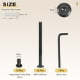 thumbnail image 2 of Furniture Connector Bolt Cap Nut Kit with Wrench(M6-1x80mm) 24Pcs, Connector Bolts M6 Countersunk Screw Barrel Nuts Binding Screws, for Chair Cabinet Bed, Black, 2 of 7