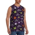 thumbnail image 2 of Haiem Men's Halloween Print Tank Tops Summer Sleeveless Cut Off Workout T-Shirts Fitness Vest Athletic Undershirts-3X-Large, 2 of 8