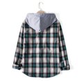 thumbnail image 2 of Camisas Oversize Hombre Camisa de manga larga a cuadros de empalme simple de para hombre Cárdigan informal estampado (Red, XXL), 2 of 6