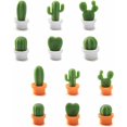 thumbnail image 1 of Juego de 12 imanes de nevera 3D de cactus, imanes decorativos para nevera para el hogar, gabinetes de oficina, pizarras blancas y fotos, lindo imán de cactus verde TUNC Sencillez, 1 of 5