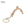 thumbnail image 3 of Uxcell Metal Purse Frames, 2" 5Pack Kiss Lock Clasp Frame for Coin Bag Sewing DIY, Gold, 3 of 6