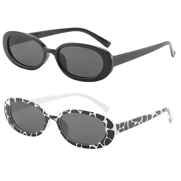 2 pares de gafas de sol elegantes para fiestas, gafas creativas y de moda.