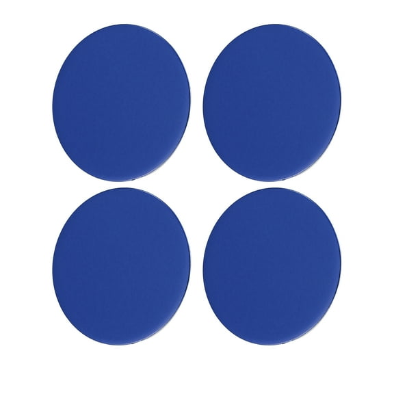 Unique Bargains 4 Pcs 50mm Car Universal Wheel Center Hub Caps Emblem Badge Decal Sticker Gloss Blue