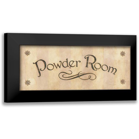 Marrott, Stephanie 14x8 Black Modern Framed Museum Art Print Titled - Powder Room