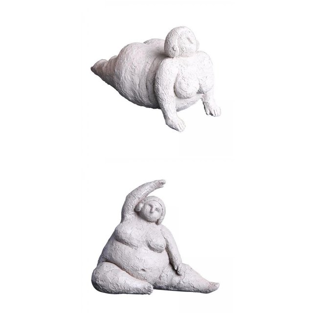 2 uds estatua de estatuil de señora de Yoga decoración de recuerdos para estantería para el hogar Sunnimix estatua de yoga