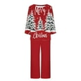 thumbnail image 3 of Tnhcen Festive Women's 2-Piece Pajamas Set Long Sleeve Crew Neck Top Pants Christmas Print Nightwear Lounge Home Clothes S-2XL, 3 of 3