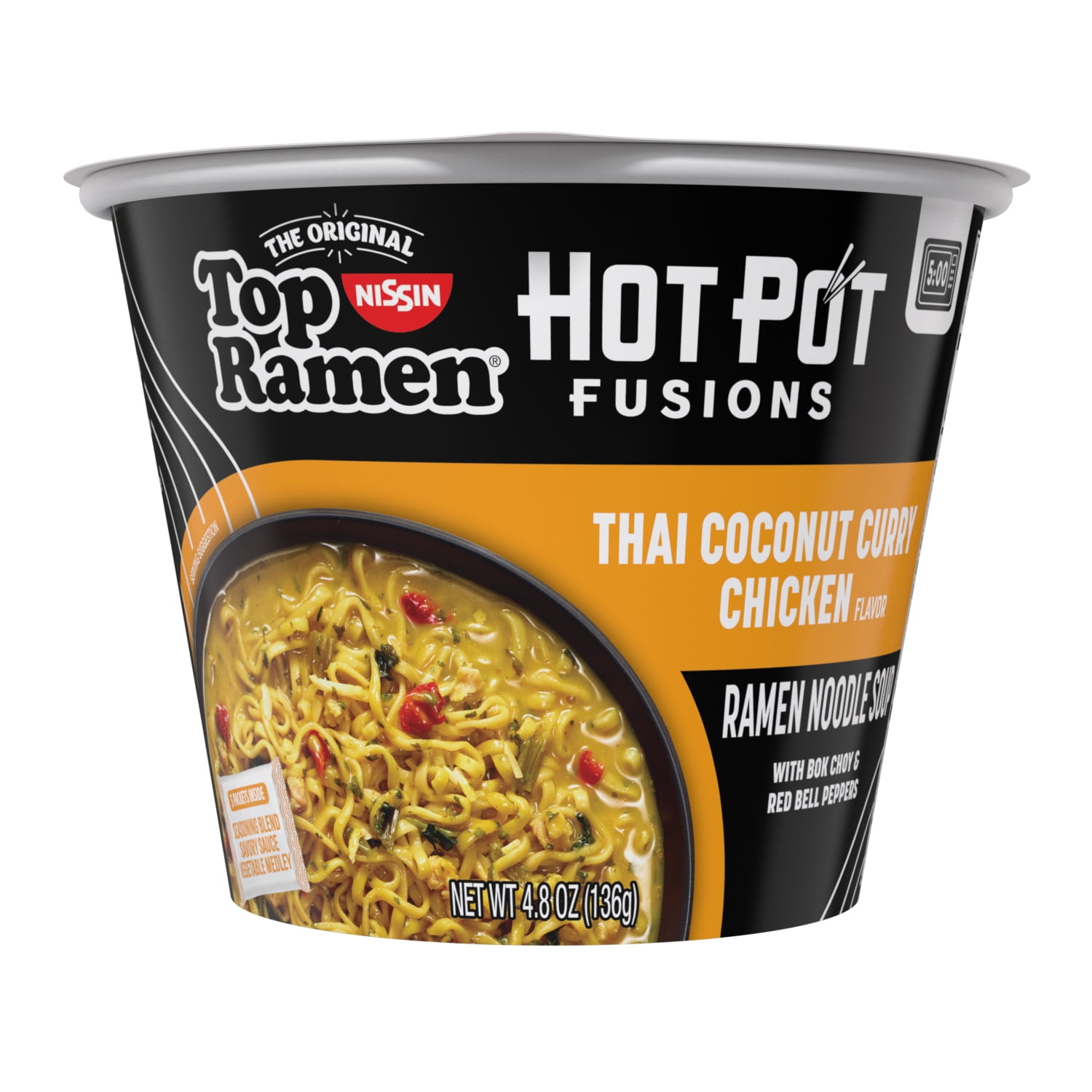 (6 pack) Top Ramen Hot Pot Fusions Thai Curry Chicken