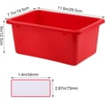 thumbnail image 3 of 24 Pack Book Bins for Classroom Plastic Cubby Bins Colored Toy Bins for Kids Storage and Organizer Containers with 120 Pcs Self Adhesive Label for Classroom Library School Office Home, 3 of 5