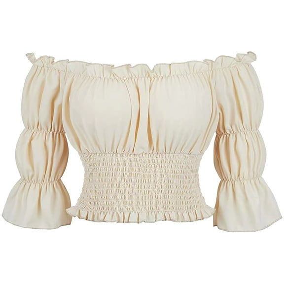 LIJCC Women'S Renaissance Cropped Top Cropped Shirt Women'S Solid Color Navel Top Short Backing Shirt Ladies Tops Womens Tops Dressy Casual