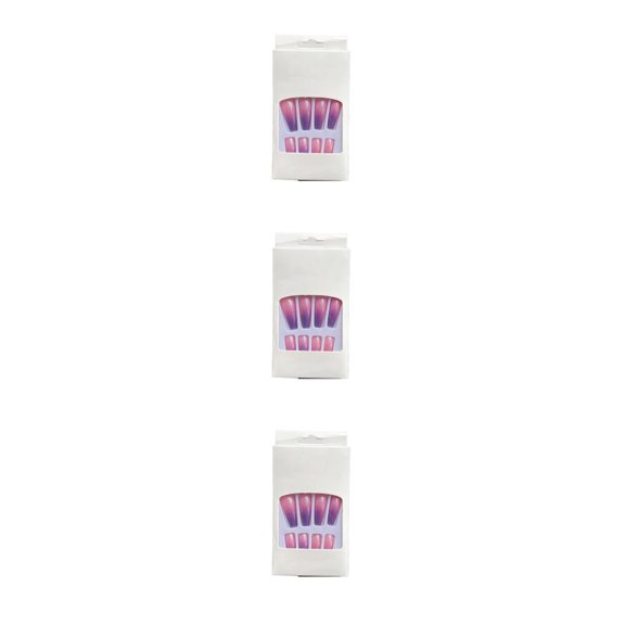 Seitruly 1 Juego de prensa de punta francesa en las uñas, uñas artificiales extralargas con degradado, envolturas de moda desmontables, Kit de Type1 NO1