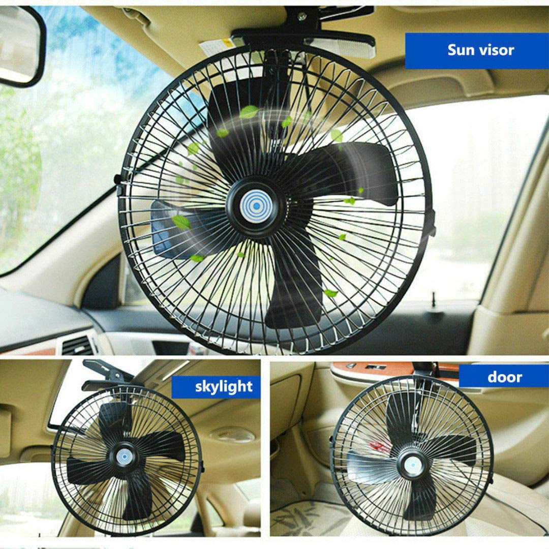 MASO 10 12 V Auto Van Home Ventilatore Elettrico di Aria 180 ° rotazione Desk Fan 2 Velocità Flusso d'aria con Clip 