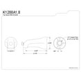 thumbnail image 2 of Kingston Brass Made to Match K1288A1 5" Universal Diverter Tub Spout, Chrome, 2 of 2