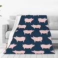 thumbnail image 1 of Balery Pig 1 Manta de Felpa Suave y Acogedora – Cobija de Franela Aterciopelada para Cama, Lavable y Cálida para Sofá, Mascotas, Transpirable-60"x50", 1 of 7