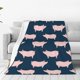 thumbnail image 1 of Balery Pig 1 Manta de Felpa Suave y Acogedora – Cobija de Franela Aterciopelada para Cama, Lavable y Cálida para Sofá, Mascotas, Transpirable-80"x60", 1 of 7