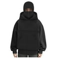 thumbnail image 5 of YAYUBA Balaclava Hoodies Women Pet Pouch Sweatshirt With Built In Balaclava Double Layer Hoodie Cat Dog Pouch Carriers Pullover,Black,M, 5 of 5