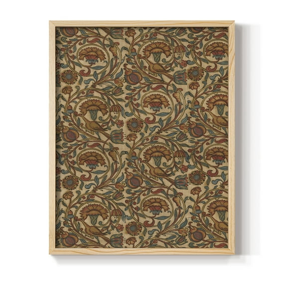 Vintage Abstract Print LIII - 10in. x 8in. Vintage Framed Print in Natural Wood Frame