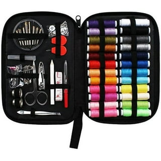 Michley Fs-092 Sewing Kit With 100 Pieces Including Thread Spools, Bobbins,  Scissors, Needles, Thimbles, And More