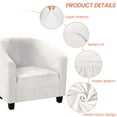 thumbnail image 2 of 2 Piece Club Chair Slipcover, Stretch Velvet Chair Armchair Slipcover Sofa Cover Slipcover Furniture Protector Soft Couch Covers with Elastic Bottom for Kids, 2 of 8