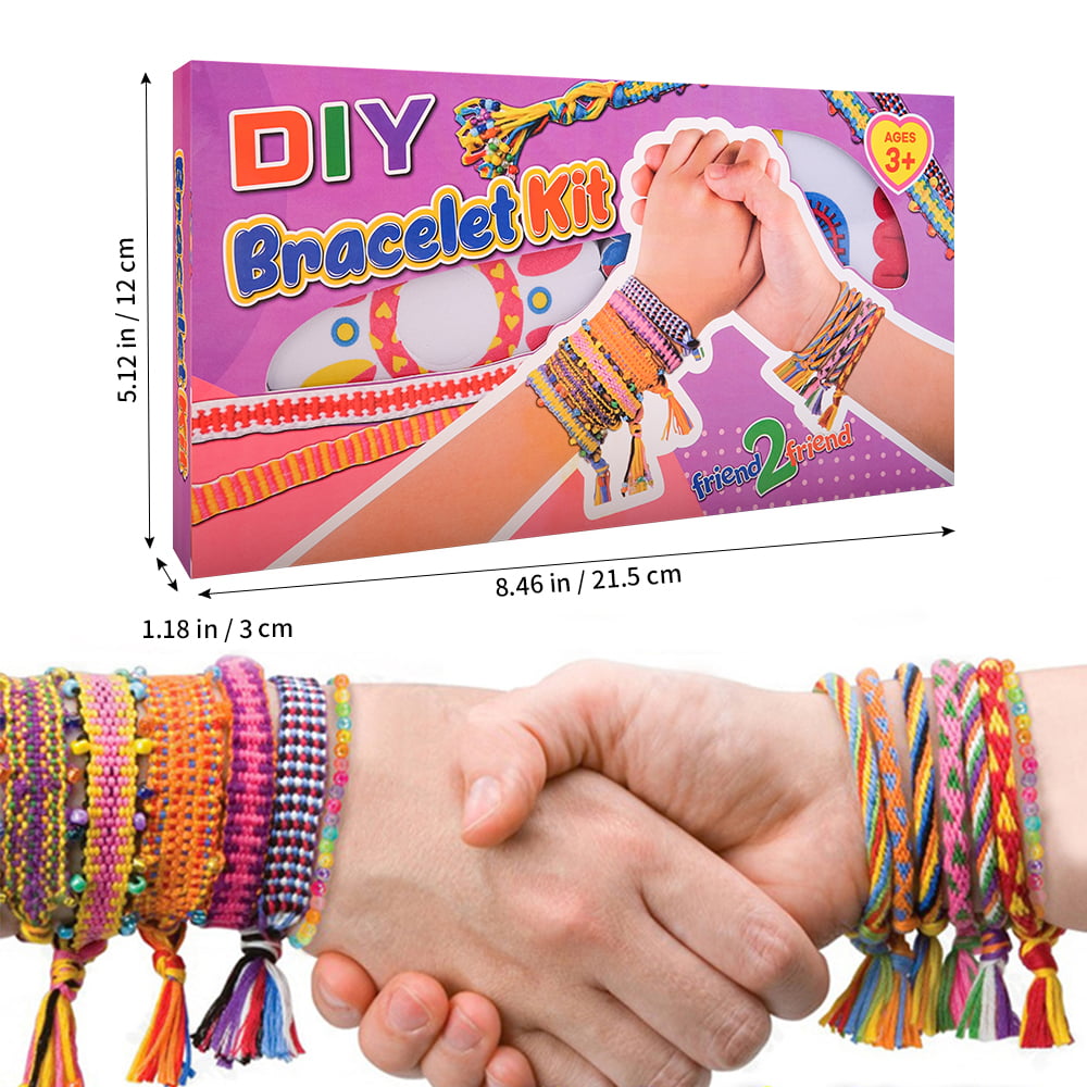 Dikence Kids Girl Crafts DIY Friendship Bracelet Making Kit for 3-12 Year  Olds Girls Children Art and Crafts Toy Bracelet Ropes Beads Kit 