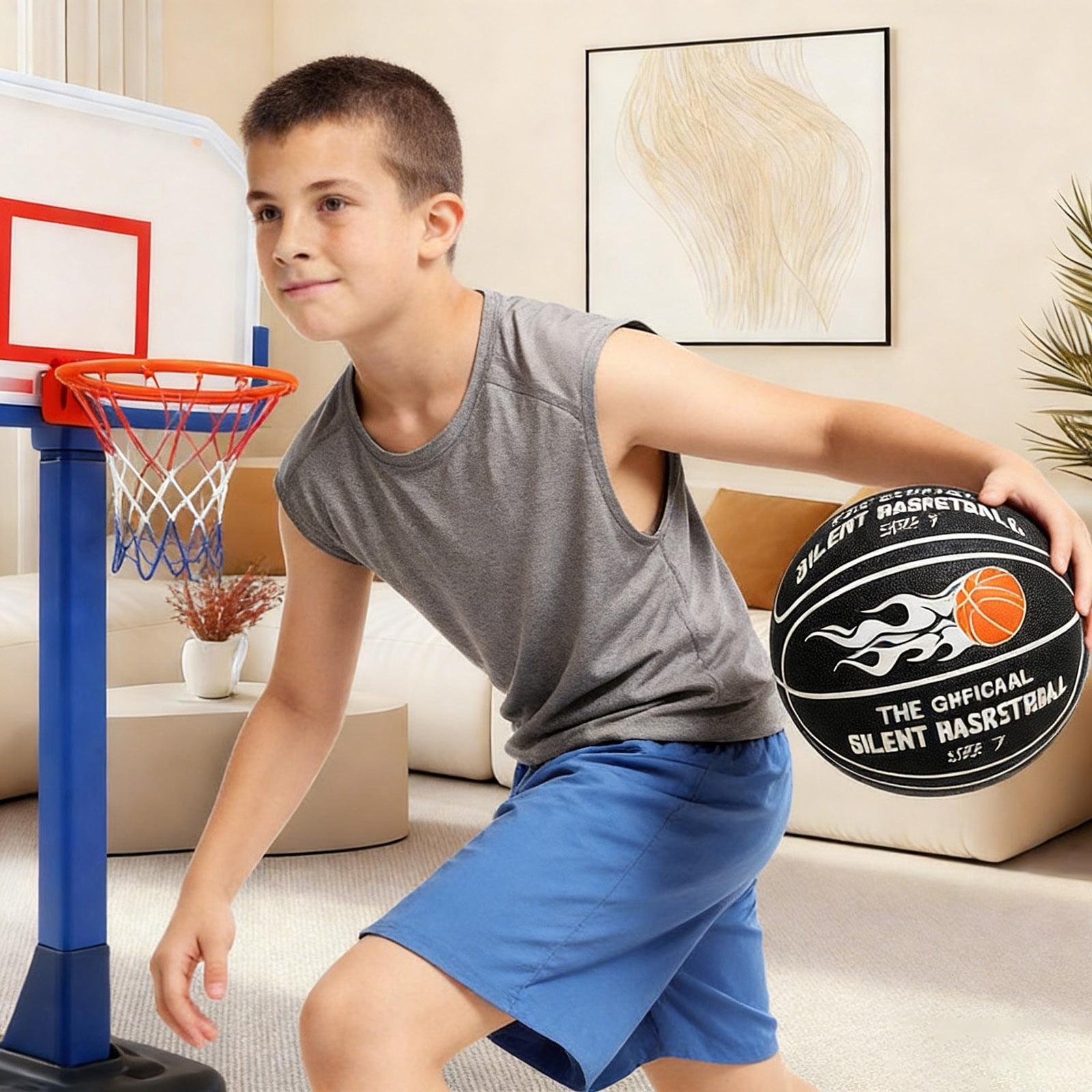 uhnmki Silent Basketball Foam Basketballs Indoor Training No Noise Basketballs Training For Quiet Dribbling Indoor Training For Basketball Lover Size 3/5/7
