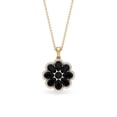 thumbnail image 4 of Rosec Jewels Natural Black Spinel Flower Pendant Necklace for Women - with Chain - AAA Quality - Ready to Gift with Jewelry Box, 18K Yellow Gold, 4 of 8