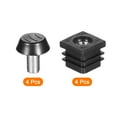 thumbnail image 3 of Uxcell 4 Set Leveling Feet, M8x20x20mm Plastic Adjustable Furniture Leg Leveling Square Tube Insert, 3 of 6