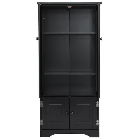 Accent Storage Cabinet Adjustable Shelves Antique 2 Door