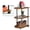 Brown, variant on 3-Tier Narrow Side Table with Wheels Small Coffee Accent Table for Living Room