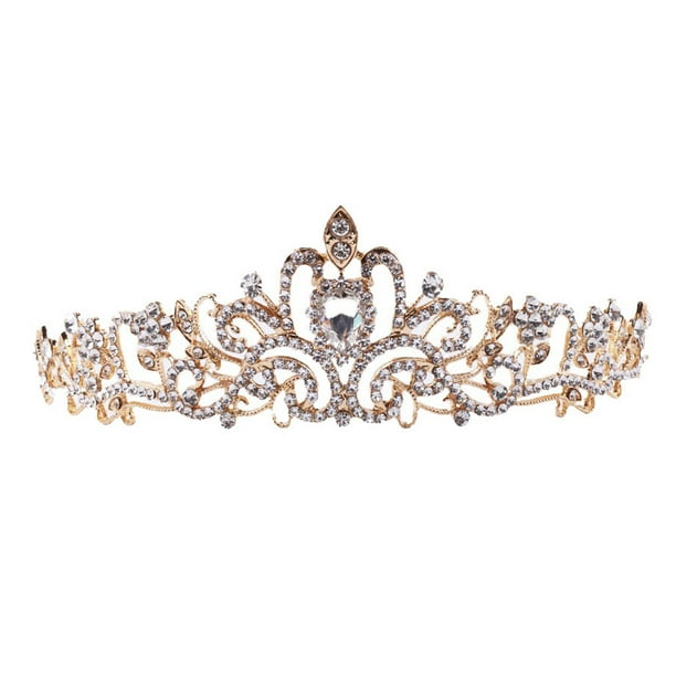 Diadema con diamantes de imitación para corona de boda, accesorios de boda para fiesta de cumpleaños de princesa para niñas, regalo de vacaciones de Navidad para mujeres MFZFUKR CPB-CJZ1726-3