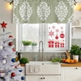 thumbnail image 5 of Baroque Sage Green Curtain Valances for Windows, Kitchen Valance Window Treatments Panel 2 Pack, Vintage Damask Classic Floral Rod Pocket Short Curtains for Bathroom Bedroom 42 x 12 Inch, 5 of 8