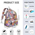 thumbnail image 6 of Pioneer Flower Backpack for School,Cute School Bag,Schoolbag with Adjustable Shoulder Straps & Padded Back,13.4"x11"x4.7", 6 of 6